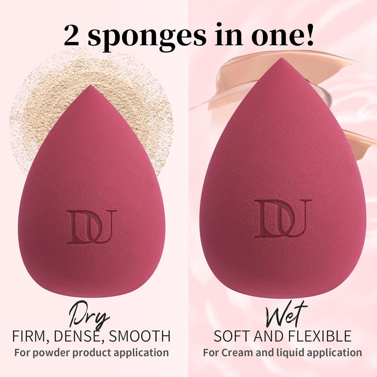 Makeup Sponges Makeup Blender Sponge for Blending Liquid Foundations, Powders and Creams