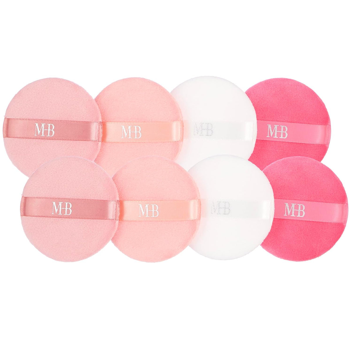 8Pc round Beauty Buff Blender Set - Flawless Finish Makeup Sponges