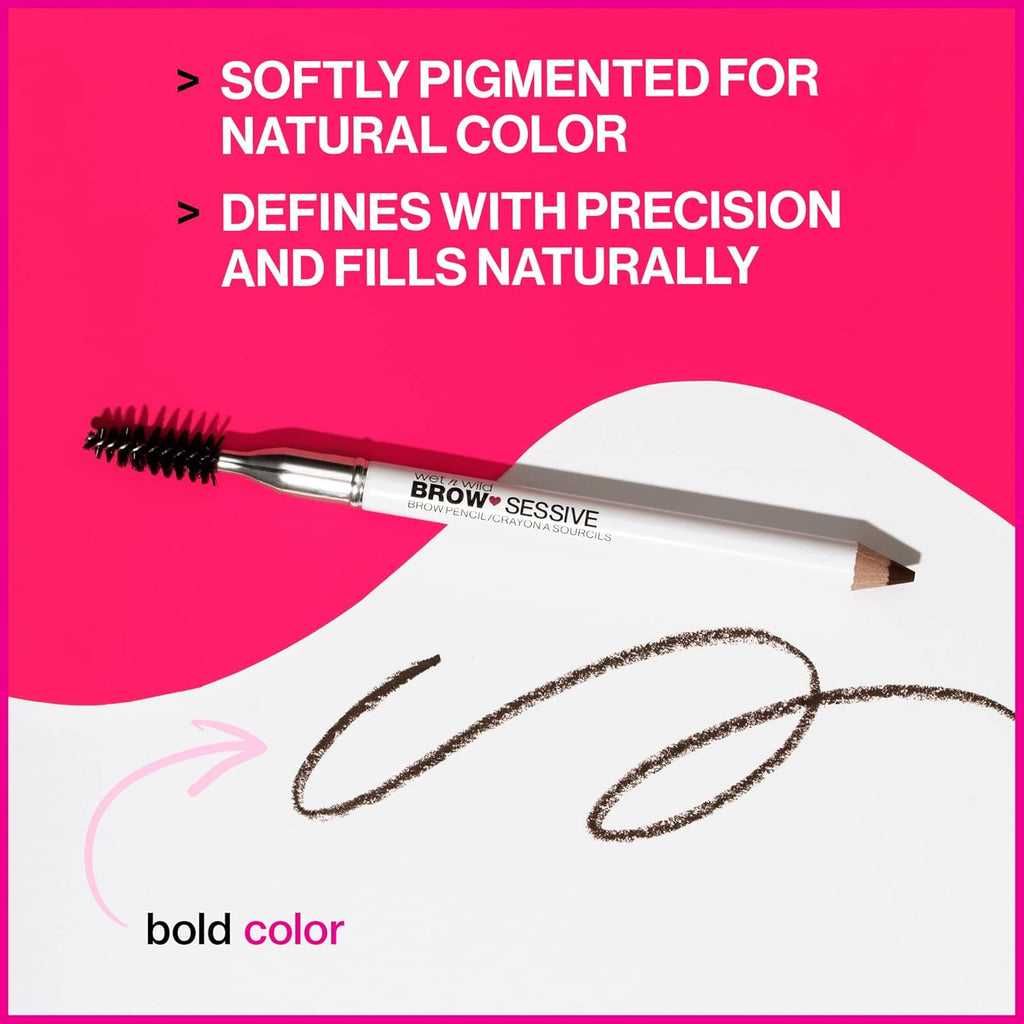 Brow-Sessive Brow Pencil, Ultra-Precise Dual Ended Spoolie Brush for Perfect Buidlable Blendable Shaping, Natural Lasting Shades for Every Brow, Cruelty-Free & Vegan - Taupe(Packaged)